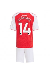 Arsenal Viktor Gyokeres #14 Jalkapallovaatteet Lasten Kotipeliasu 2025-26 Lyhythihainen (+ Lyhyet housut)